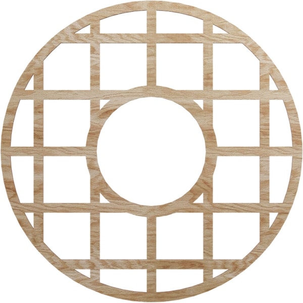 Ekena Millwork O'Neal Wood Fretwork Pierced Ceiling Medallion, Red Oak, 30"OD x 10 7/8"ID x 1/4"T CMWP30X30X0250ONRO - main